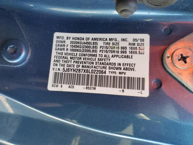 Photo 12 VIN: 5J6YH287X6L022064 - HONDA ELEMENT EX 