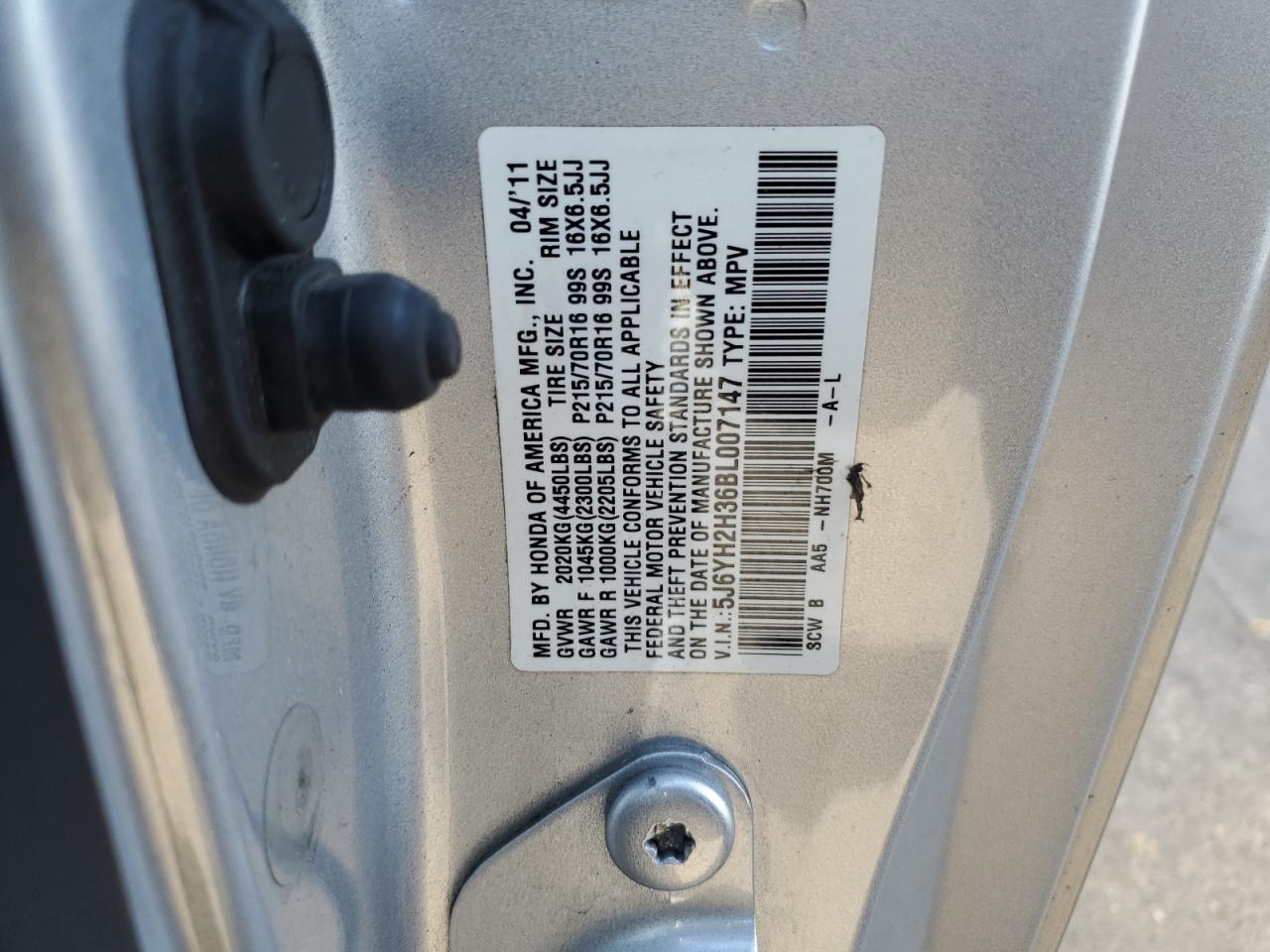 Photo 12 VIN: 5J6YH2H36BL007147 - HONDA ELEMENT 