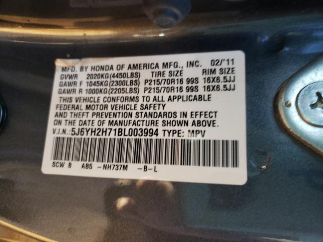 Photo 9 VIN: 5J6YH2H71BL003994 - HONDA ELEMENT EX 