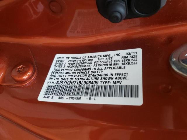 Photo 9 VIN: 5J6YH2H71BL006409 - HONDA ELEMENT EX 