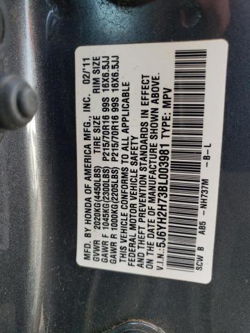 Photo 11 VIN: 5J6YH2H73BL003981 - HONDA ELEMENT 