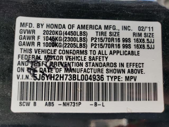 Photo 12 VIN: 5J6YH2H73BL004936 - HONDA ELEMENT 