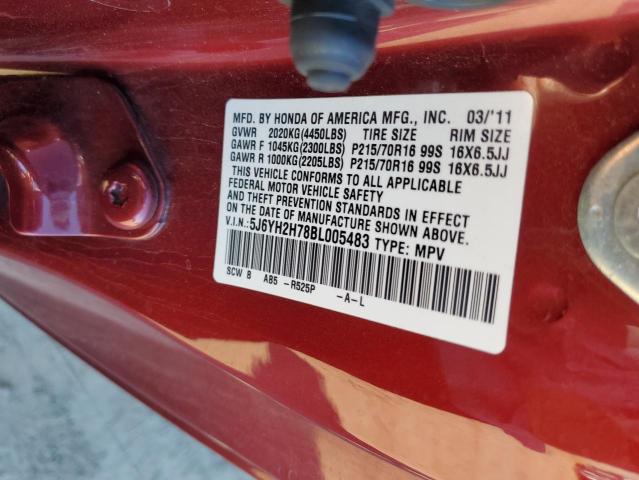 Photo 11 VIN: 5J6YH2H78BL005483 - HONDA ELEMENT 