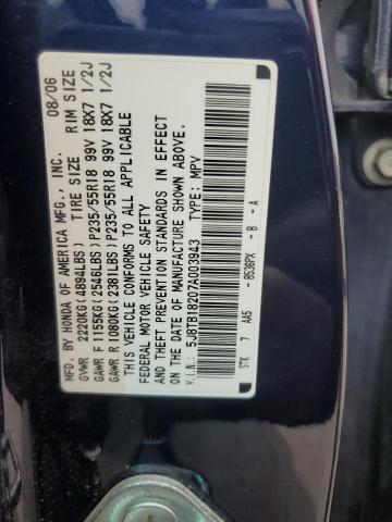 Photo 12 VIN: 5J8TB18207A003943 - ACURA RDX 