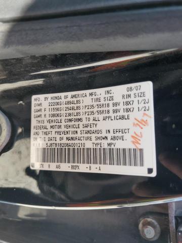 Photo 13 VIN: 5J8TB18208A001210 - ACURA RDX 