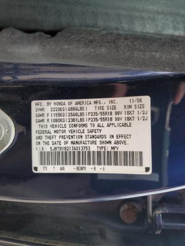 Photo 12 VIN: 5J8TB18217A013753 - ACURA RDX 