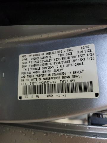 Photo 9 VIN: 5J8TB18228A005713 - ACURA RDX 