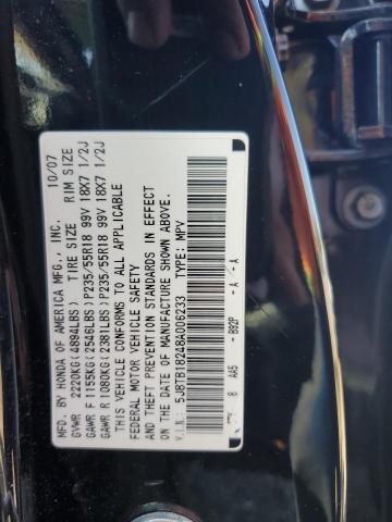 Photo 12 VIN: 5J8TB18248A006233 - ACURA RDX 