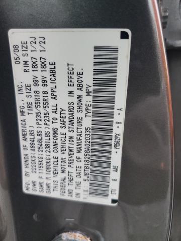 Photo 12 VIN: 5J8TB18258A020335 - ACURA RDX 