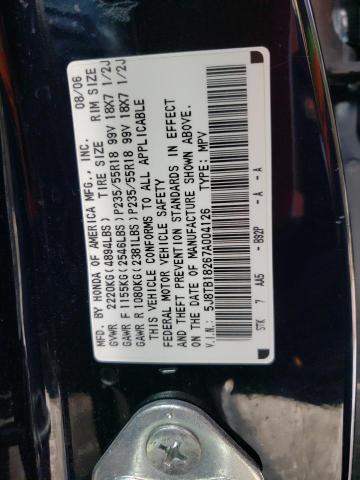 Photo 12 VIN: 5J8TB18267A004126 - ACURA RDX 