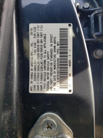 Photo 13 VIN: 5J8TB18277A006368 - ACURA RDX 