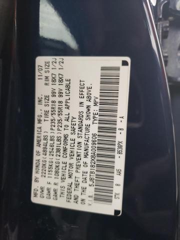 Photo 12 VIN: 5J8TB182X8A009606 - ACURA RDX 