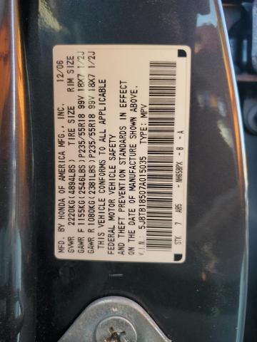 Photo 12 VIN: 5J8TB18507A015035 - ACURA RDX TECHNO 