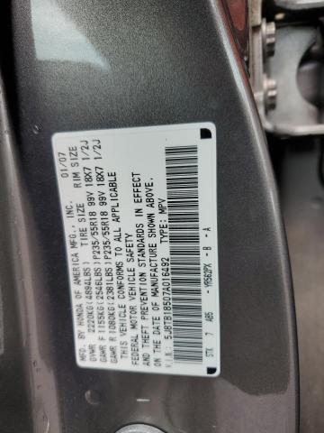 Photo 12 VIN: 5J8TB18507A016492 - ACURA RDX TECHNO 