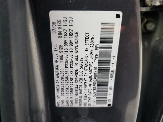 Photo 11 VIN: 5J8TB18509A001820 - ACURA RDX TECHNO 