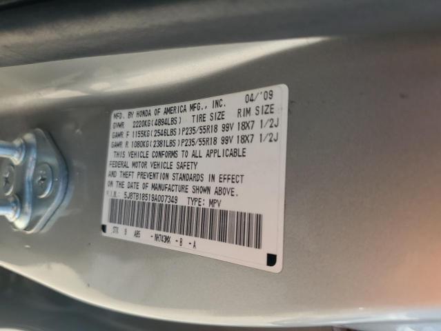 Photo 12 VIN: 5J8TB18519A007349 - ACURA RDX TECHNO 