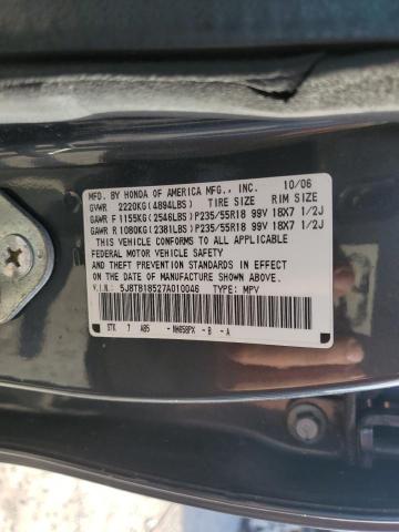 Photo 12 VIN: 5J8TB18527A010046 - ACURA RDX TECHNO 