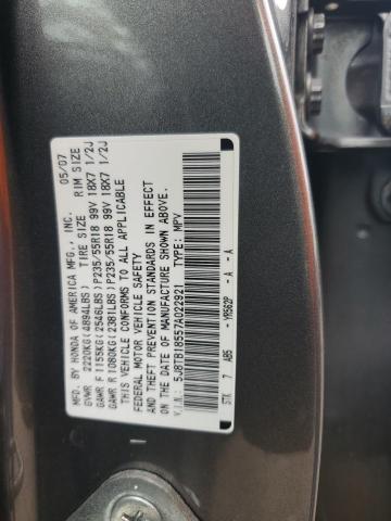 Photo 13 VIN: 5J8TB18557A022921 - ACURA RDX TECHNO 