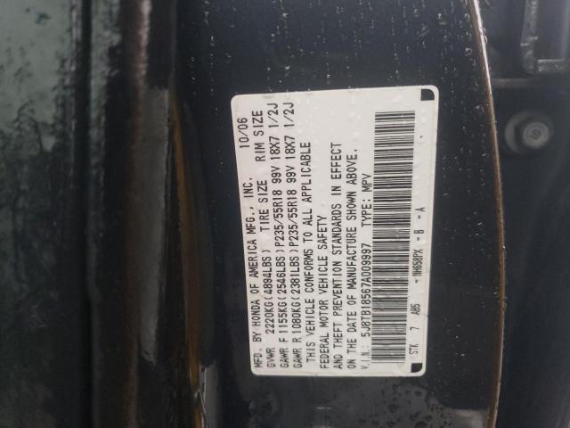 Photo 12 VIN: 5J8TB18567A009997 - ACURA RDX 