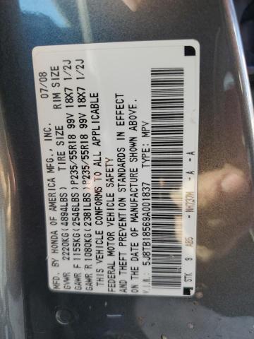 Photo 13 VIN: 5J8TB18569A001837 - ACURA RDX 