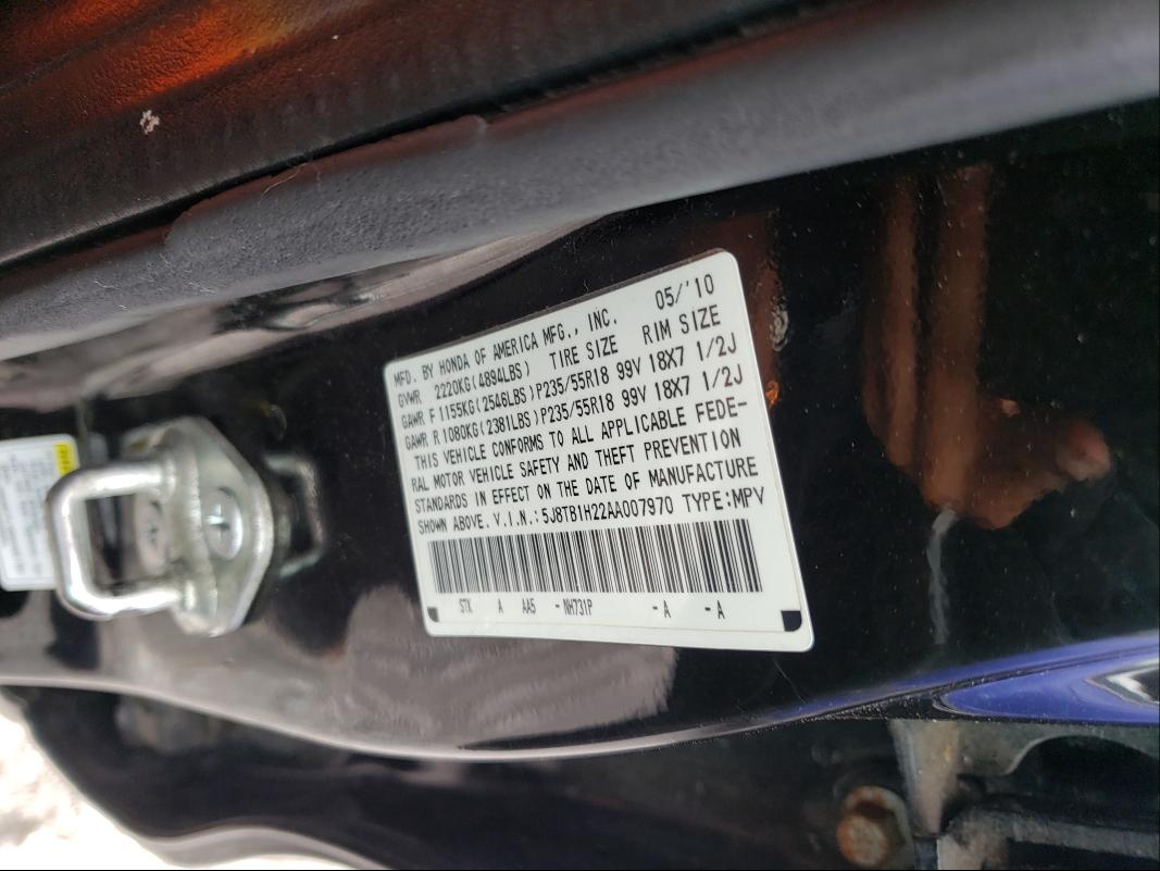 Photo 9 VIN: 5J8TB1H22AA007970 - ACURA RDX 