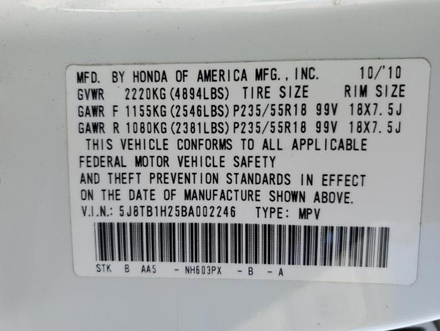 Photo 9 VIN: 5J8TB1H25BA002246 - ACURA RDX 