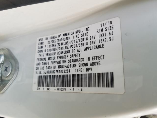 Photo 9 VIN: 5J8TB1H27BA003284 - ACURA RDX 