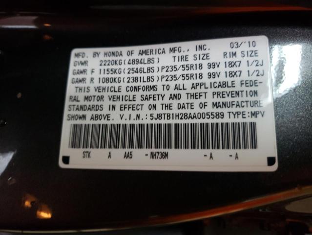 Photo 9 VIN: 5J8TB1H28AA005589 - ACURA RDX 