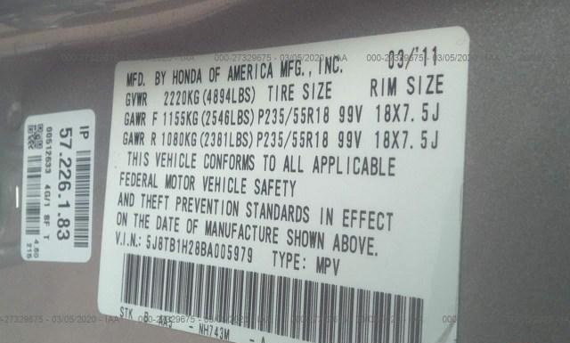 Photo 8 VIN: 5J8TB1H28BA005979 - ACURA RDX 