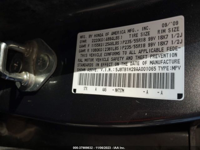 Photo 8 VIN: 5J8TB1H29AA001065 - ACURA RDX 