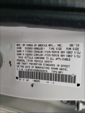 Photo 9 VIN: 5J8TB1H29BA000919 - ACURA RDX 