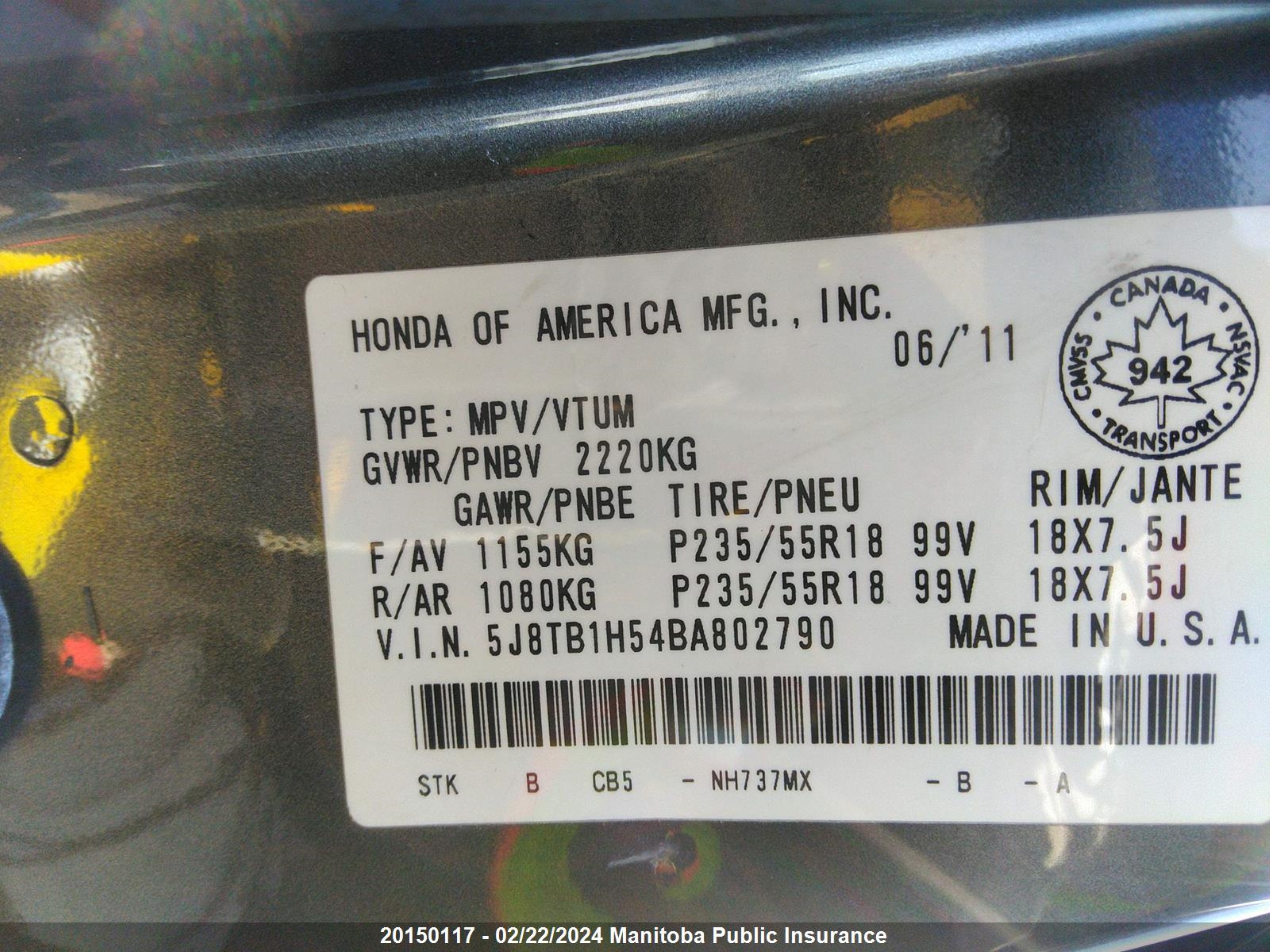 Photo 8 VIN: 5J8TB1H54BA802790 - ACURA RDX 