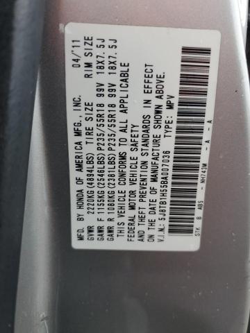 Photo 12 VIN: 5J8TB1H55BA007036 - ACURA RDX TECHNO 