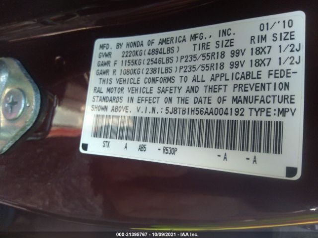 Photo 8 VIN: 5J8TB1H56AA004192 - ACURA RDX 