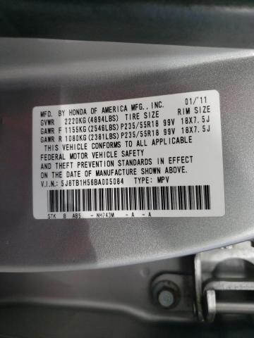 Photo 9 VIN: 5J8TB1H56BA005084 - ACURA RDX TECHNO 