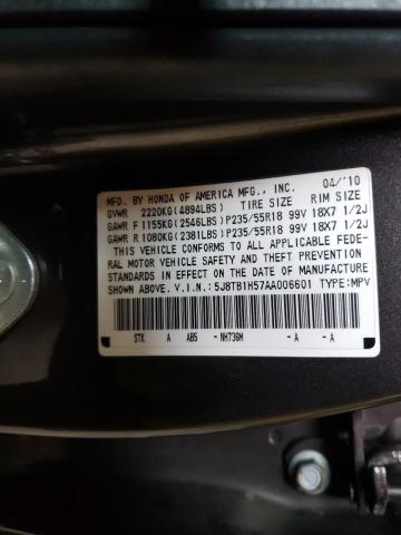 Photo 9 VIN: 5J8TB1H57AA006601 - ACURA RDX TECHNO 