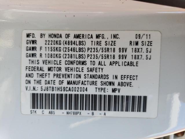 Photo 12 VIN: 5J8TB1H59CA002004 - ACURA RDX 