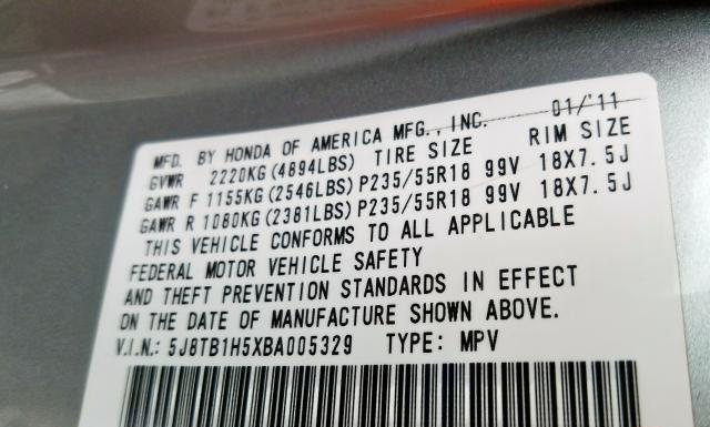 Photo 9 VIN: 5J8TB1H5XBA005329 - ACURA RDX 