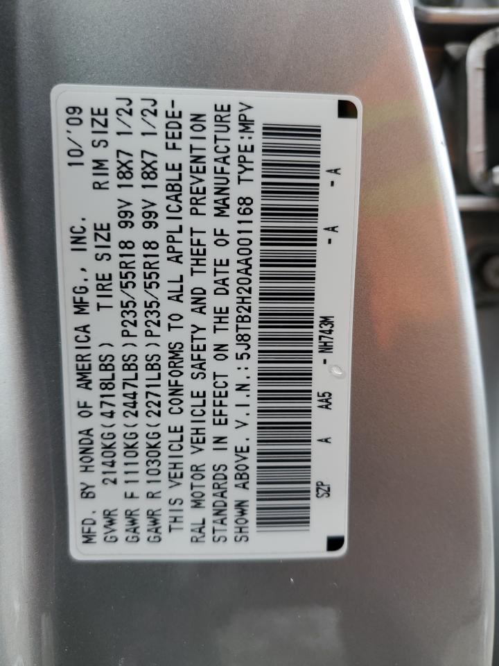 Photo 12 VIN: 5J8TB2H20AA001168 - ACURA RDX 