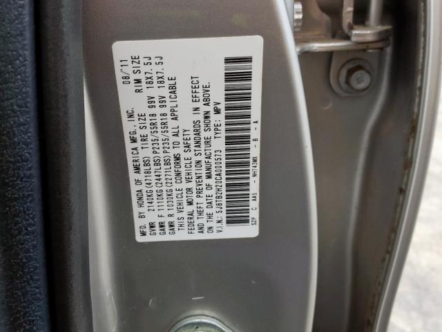 Photo 9 VIN: 5J8TB2H20CA000573 - ACURA RDX 