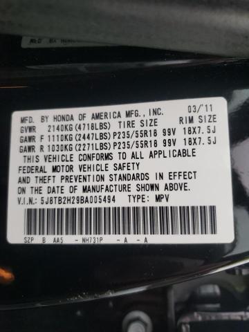 Photo 9 VIN: 5J8TB2H29BA005494 - ACURA RDX 