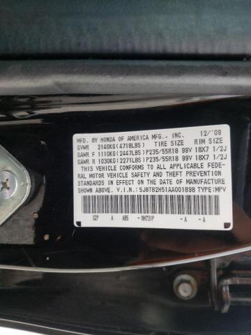 Photo 9 VIN: 5J8TB2H51AA001898 - ACURA RDX TECHNO 