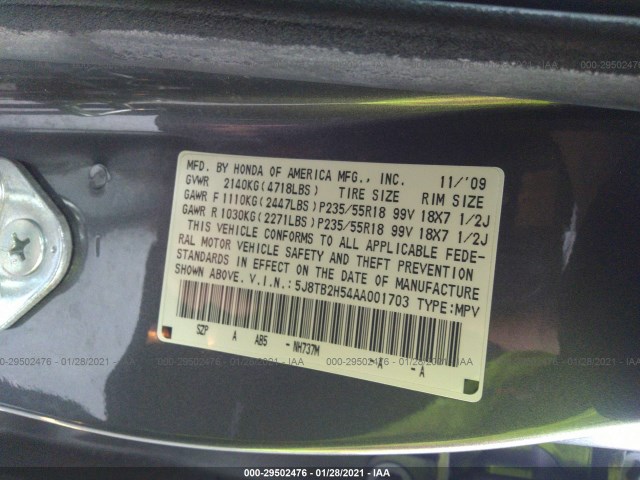 Photo 8 VIN: 5J8TB2H54AA001703 - ACURA RDX 