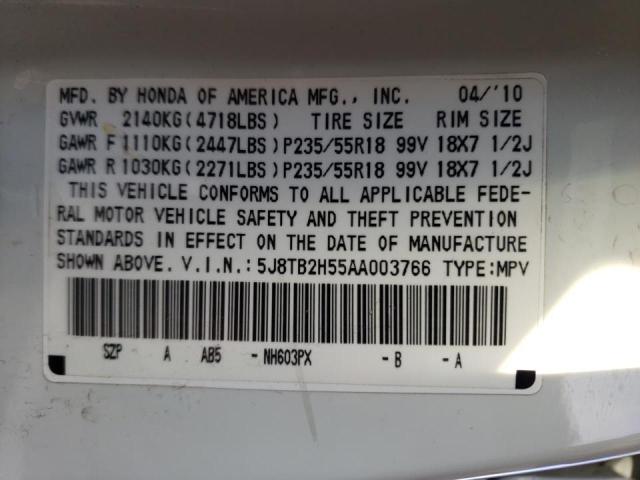 Photo 12 VIN: 5J8TB2H55AA003766 - ACURA RDX TECHNO 