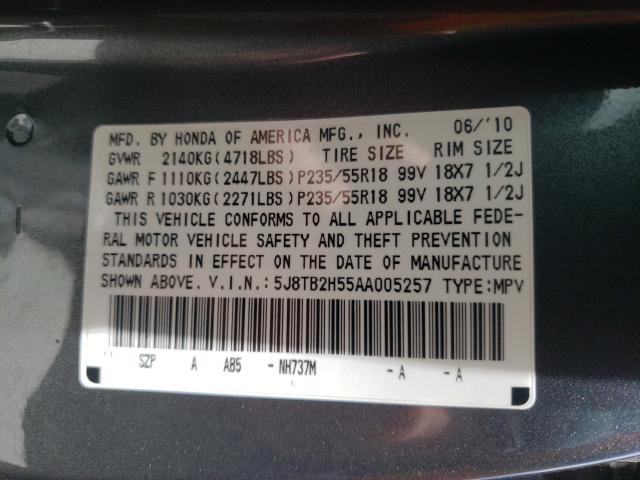 Photo 9 VIN: 5J8TB2H55AA005257 - ACURA RDX TECHNO 