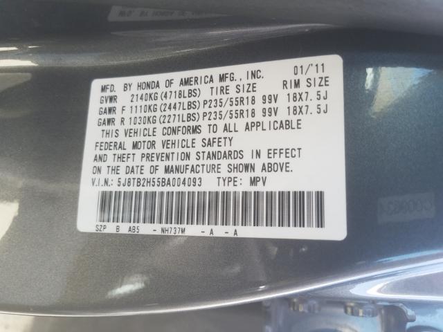 Photo 9 VIN: 5J8TB2H55BA004093 - ACURA RDX TECHNO 