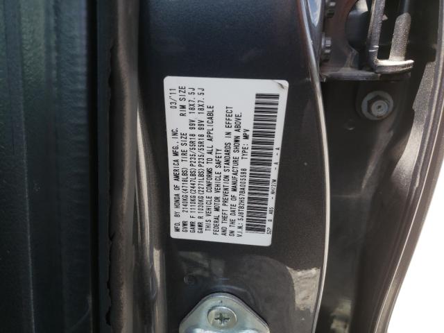 Photo 9 VIN: 5J8TB2H57BA005598 - ACURA RDX TECHNO 