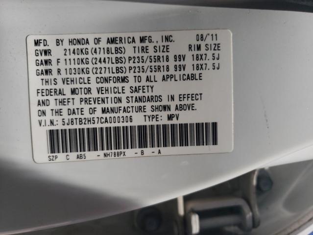 Photo 11 VIN: 5J8TB2H57CA000306 - ACURA RDX 