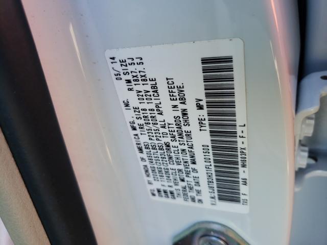 Photo 9 VIN: 5J8TB3H31FL001500 - ACURA RDX 