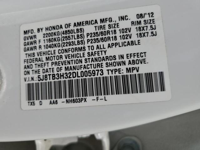 Photo 12 VIN: 5J8TB3H32DL005973 - ACURA RDX 